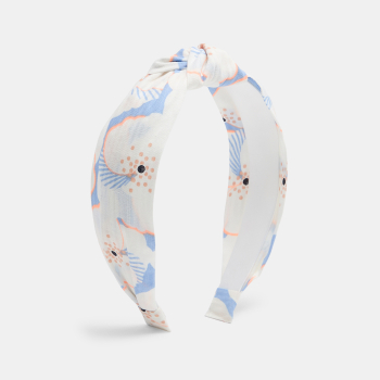 عصابة رأس بطبعات أزهار، باللون الأزرق للفتيات